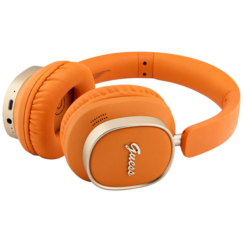 Casti Bluetooth Guess Rectangle Metal Script, oranj, GUBHV28HGCSMO