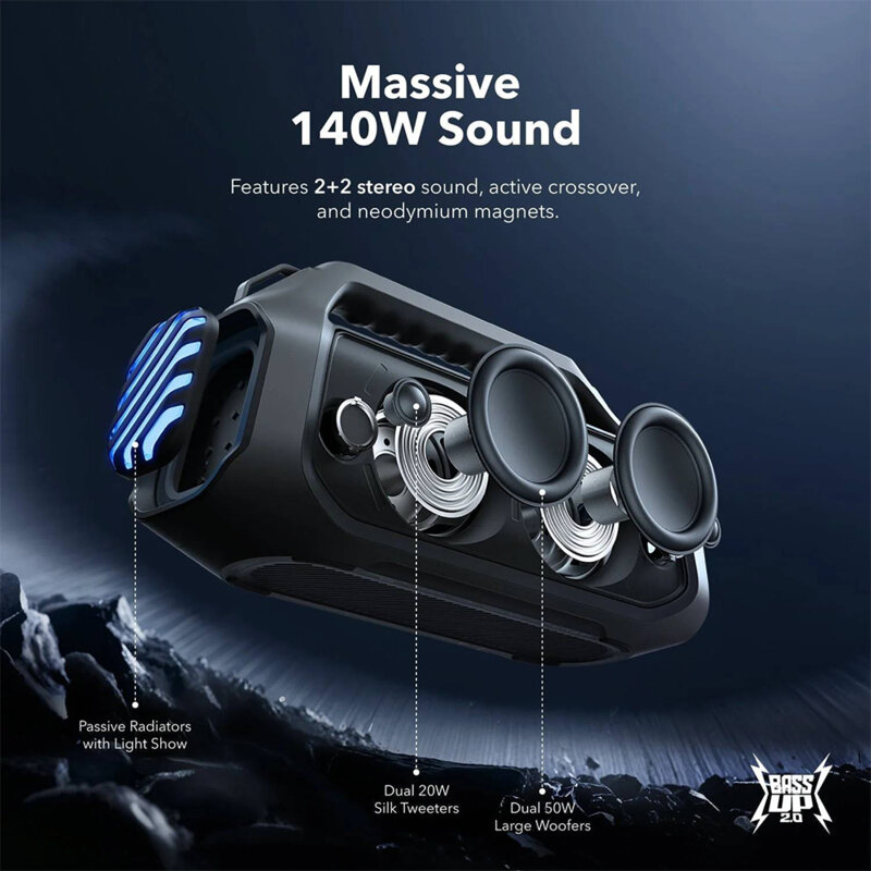 Boxa Bluetooth portabila Anker SoundCore Boom 2 Plus, negru
