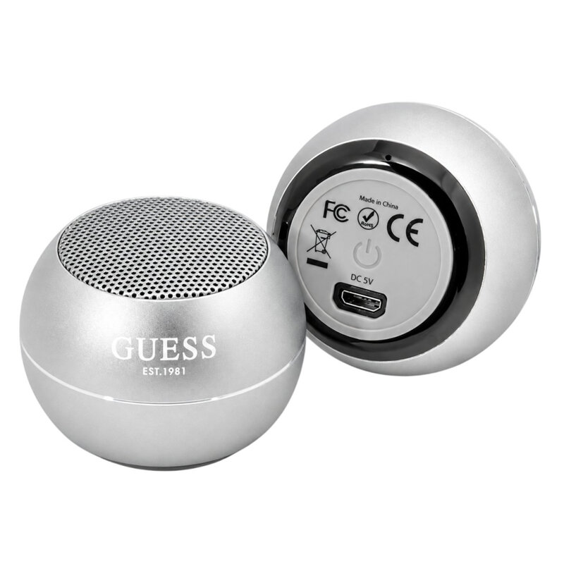 Mini boxa portabila wireless Bluetooth Guess GUWSALGEG, gri