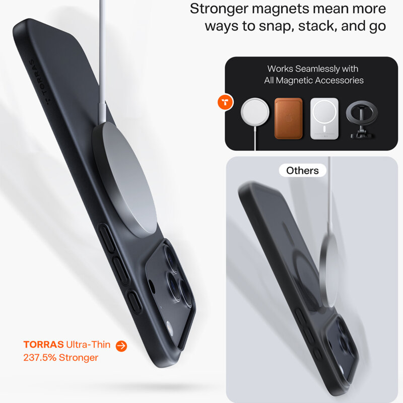 Husa iPhone 17 Pro Max Torras OriginFit-Mag Series, negru