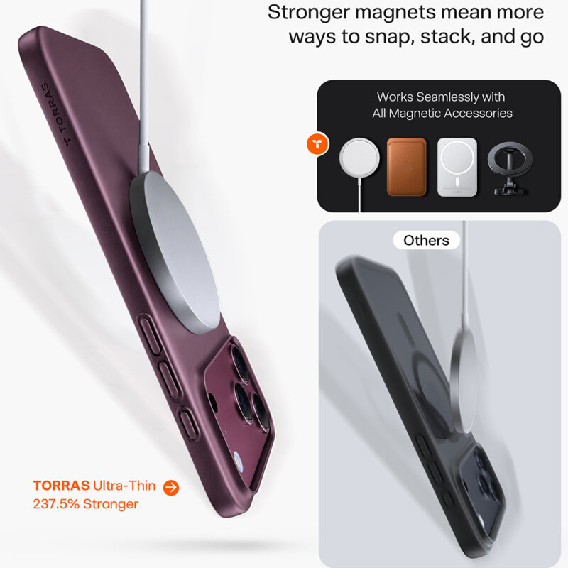 Husa iPhone 18 Pro Max Torras OriginFit-Mag Series, mov