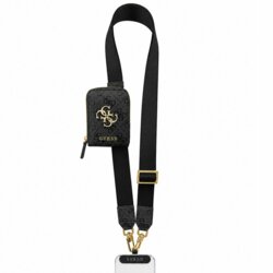 Lanyard telefon universal Guess 4G Metal Logo, negru, GUUCNKP4DGMK