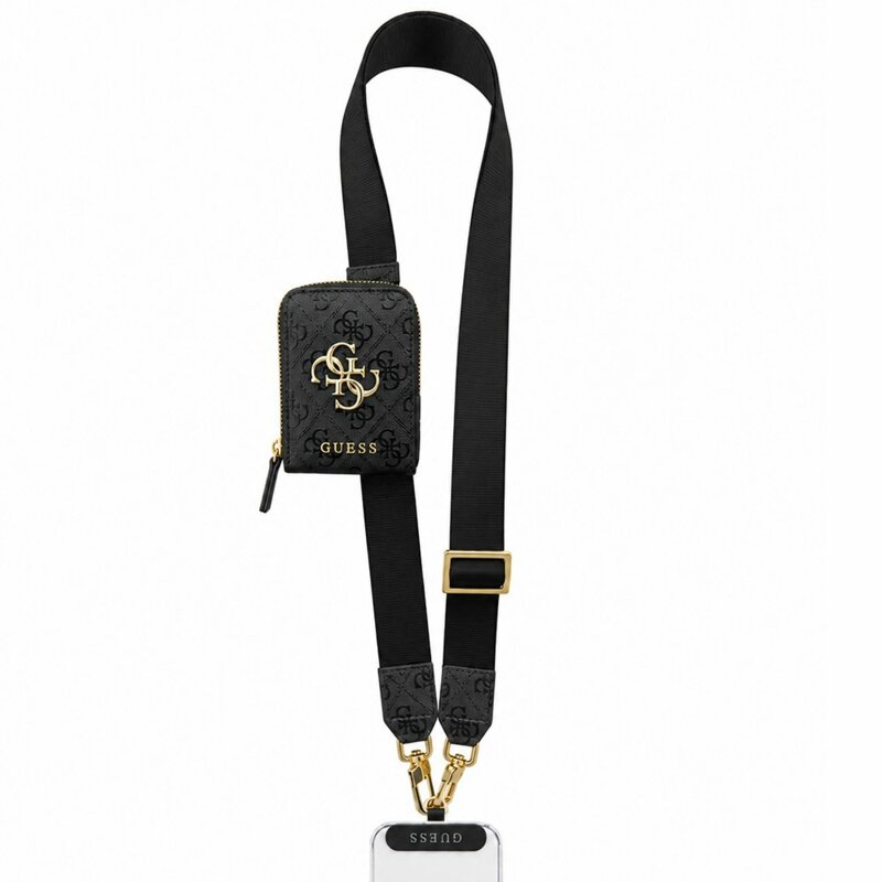 Lanyard telefon universal Guess 4G Metal Logo, negru, GUUCNKP4DGMK