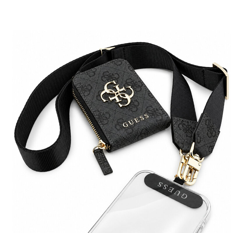 Lanyard telefon universal Guess 4G Metal Logo, negru, GUUCNKP4DGMK
