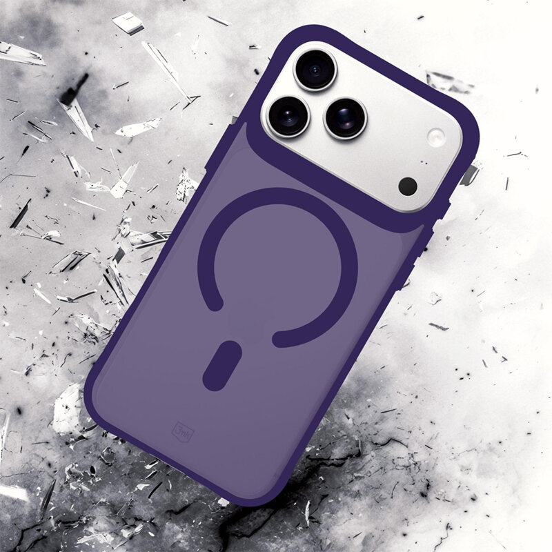 Husa iPhone 18 Pro premium 3mk Smoke MagCase, mov
