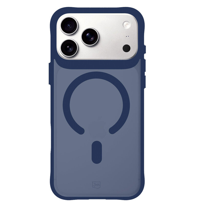 Husa iPhone 17 Pro premium 3mk Smoke MagCase, bleu