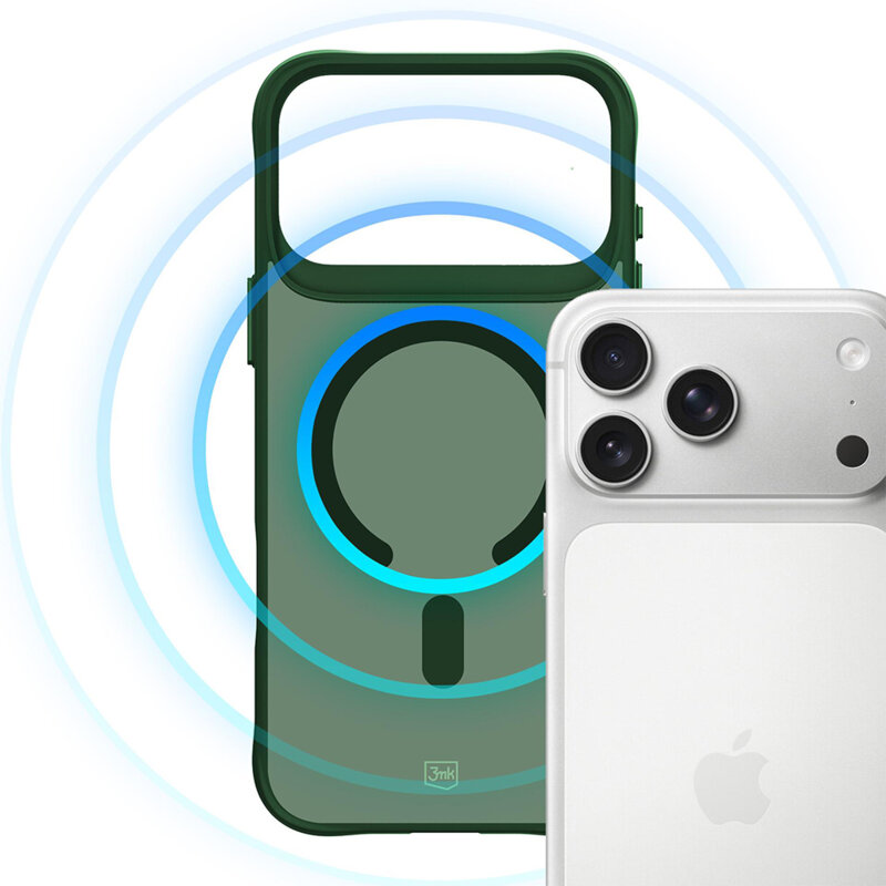Husa iPhone 18 Pro premium 3mk Smoke MagCase, verde