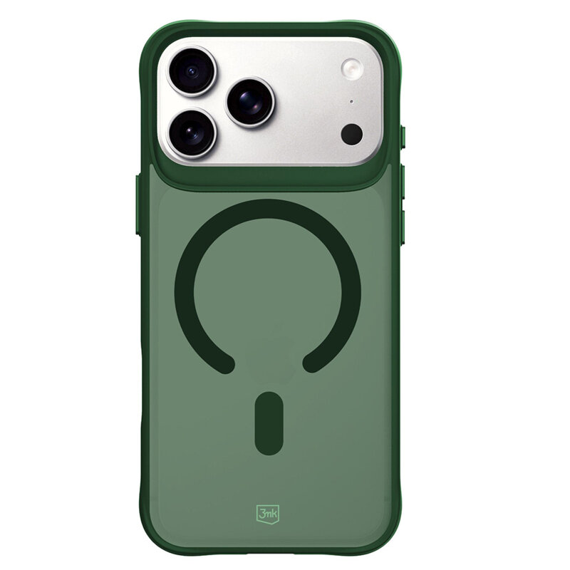 Husa iPhone 17 Pro premium 3mk Smoke MagCase, verde