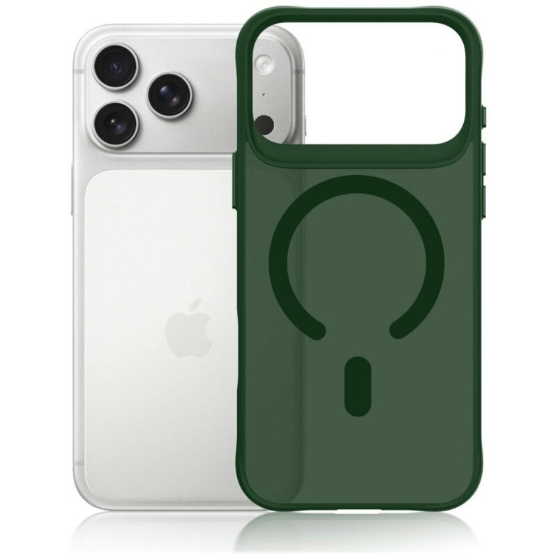 Husa iPhone 17 Pro premium 3mk Smoke MagCase, verde