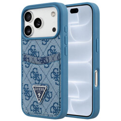 Husa originala Guess iPhone 18 Pro Hardcase 4G Double Card Triangle, albastru, GUHCP18LP4TPB