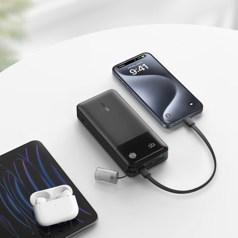 Baterie externa cu cablu Type-C, 20000mAh Anker PowerCore, A1384G11