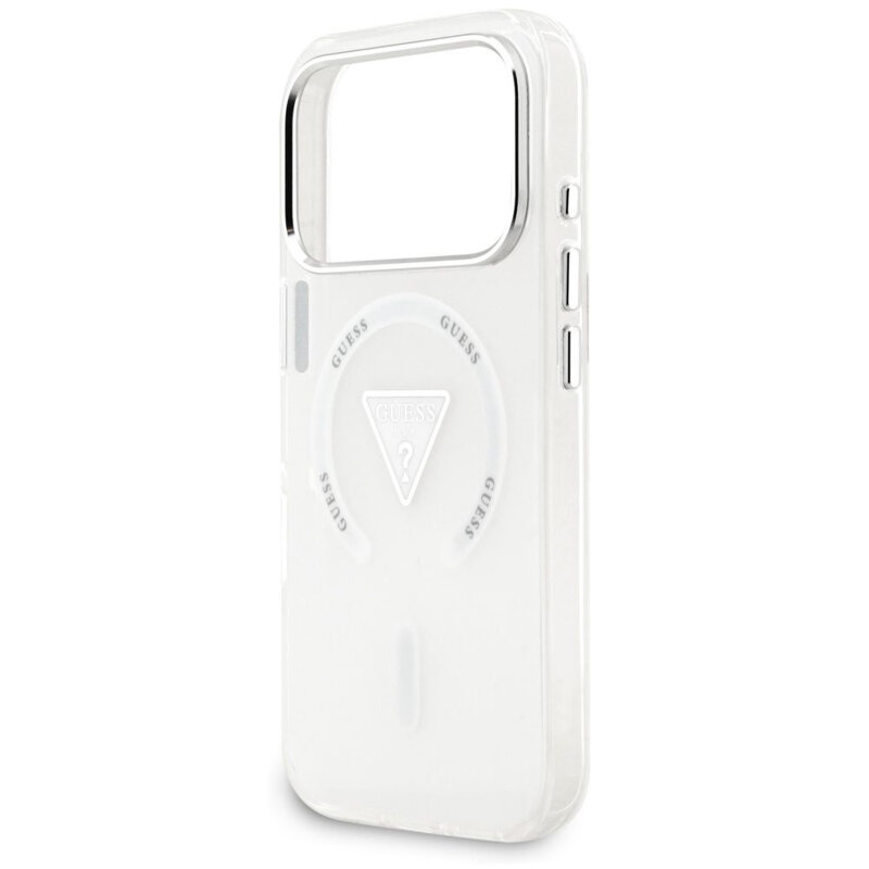 Husa iPhone 17 Pro Max originala Guess IML Gradient Triangle MagSafe, transparenta, GUHMP18XHGTMLCGT