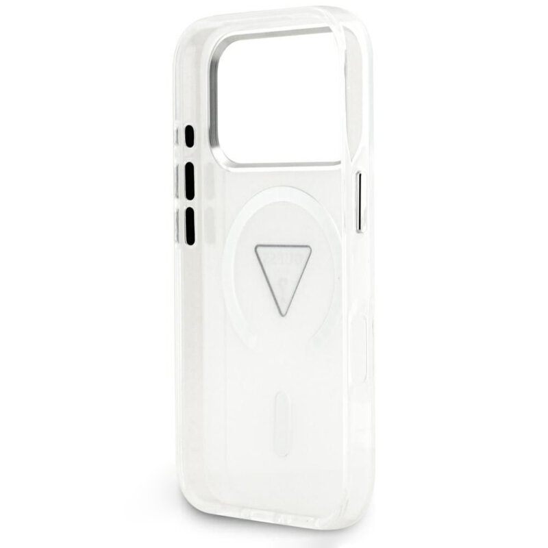 Husa iPhone 17 Pro Max originala Guess IML Gradient Triangle MagSafe, transparenta, GUHMP18XHGTMLCGT