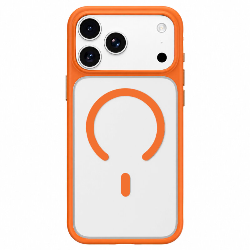 Husa iPhone 18 Pro Max Blueo Skin Friendly Frosted Anti-Drop MagSafe, portocaliu