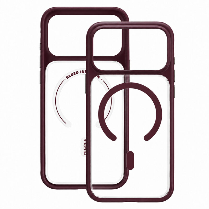 Husa iPhone 17 Pro Max Blueo Skin Friendly Frosted Anti-Drop MagSafe, bordo
