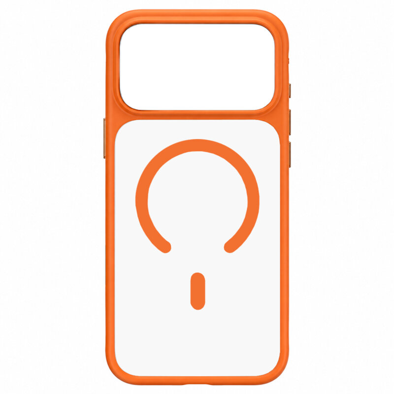 Husa iPhone 17 Pro Max Blueo Skin Friendly Frosted Anti-Drop MagSafe, portocaliu