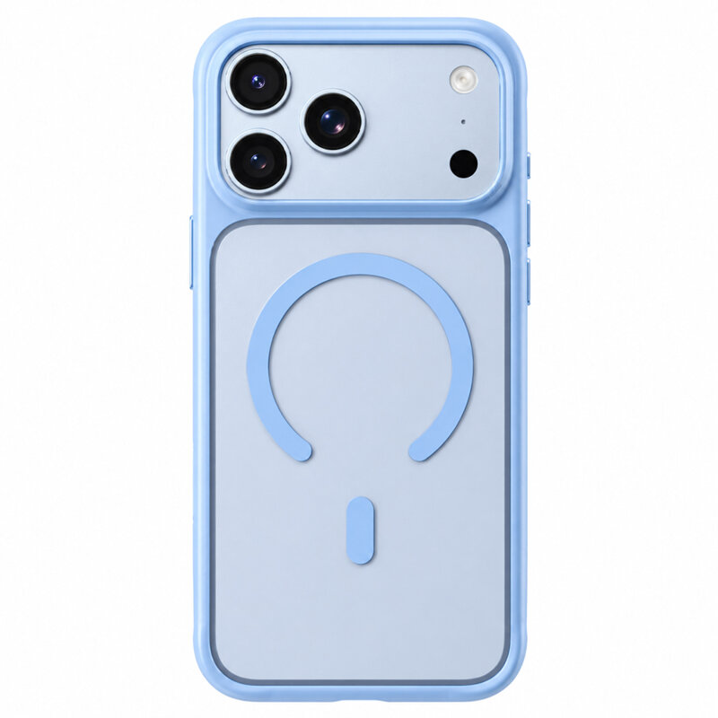 Husa iPhone 17 Pro Blueo Skin Friendly Frosted Anti-Drop MagSafe, albastru