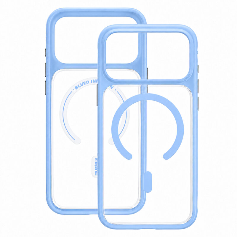 Husa iPhone 17 Pro Max Blueo Skin Friendly Frosted Anti-Drop MagSafe, albastru