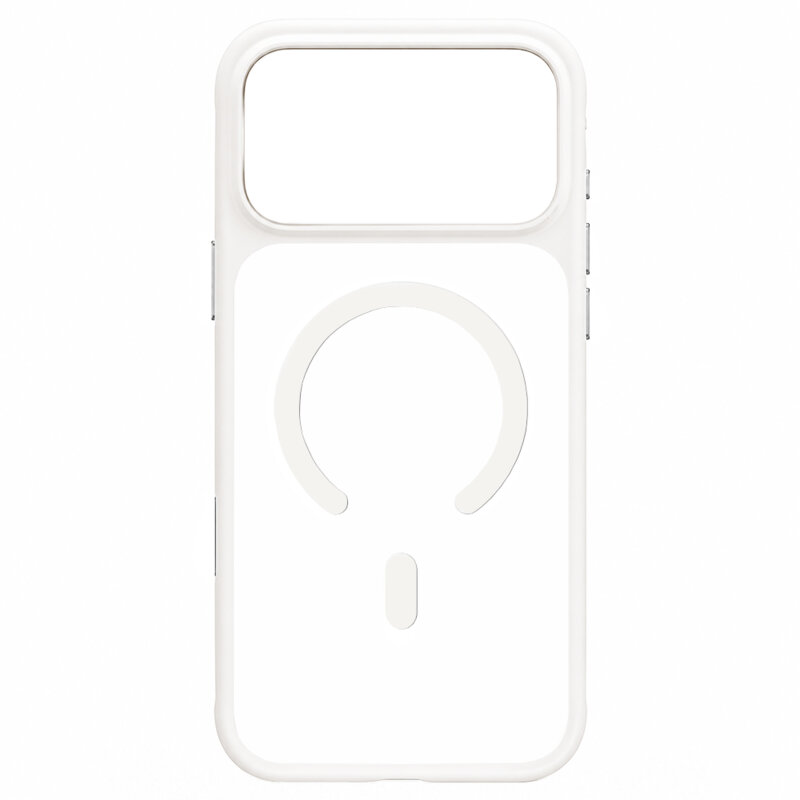 Husa iPhone 18 Pro Max Blueo Skin Friendly Frosted Anti-Drop MagSafe, alb