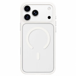 Husa iPhone 17 Pro Blueo Skin Friendly Frosted Anti-Drop MagSafe, alb