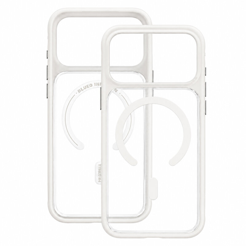 Husa iPhone 17 Pro Blueo Skin Friendly Frosted Anti-Drop MagSafe, alb