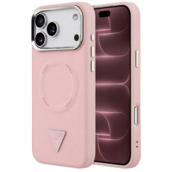 Husa originala Guess iPhone 18 Pro Max Hardcase Triangle Logo MagSafe, roz, GUHMP18XPSDTSCMP