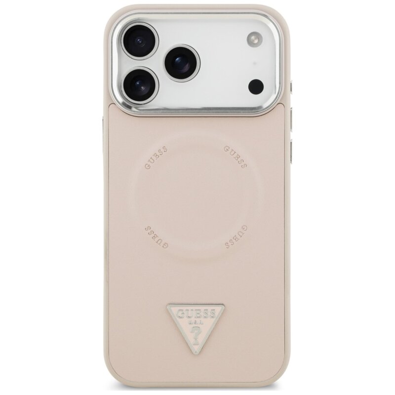 Husa originala Guess iPhone 17 Pro Max Hardcase Triangle Logo MagSafe, roz, GUHMP18XPSDTSCMP