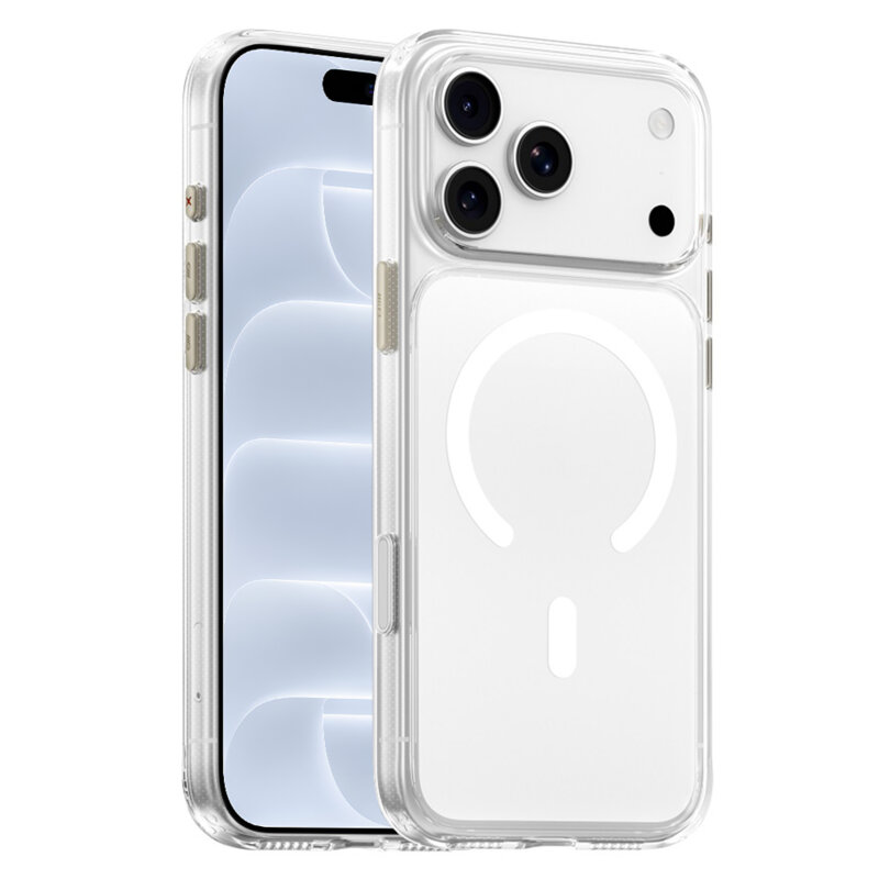 Husa iPhone 18 Pro Blueo Crystal+ Anti-Drop MagSafe, transparenta