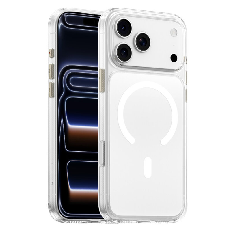 Husa iPhone 17 Pro Blueo Crystal+ Anti-Drop MagSafe, transparenta