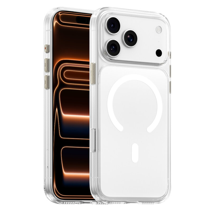 Husa iPhone 17 Pro Max Blueo Crystal+ Anti-Drop MagSafe, transparenta