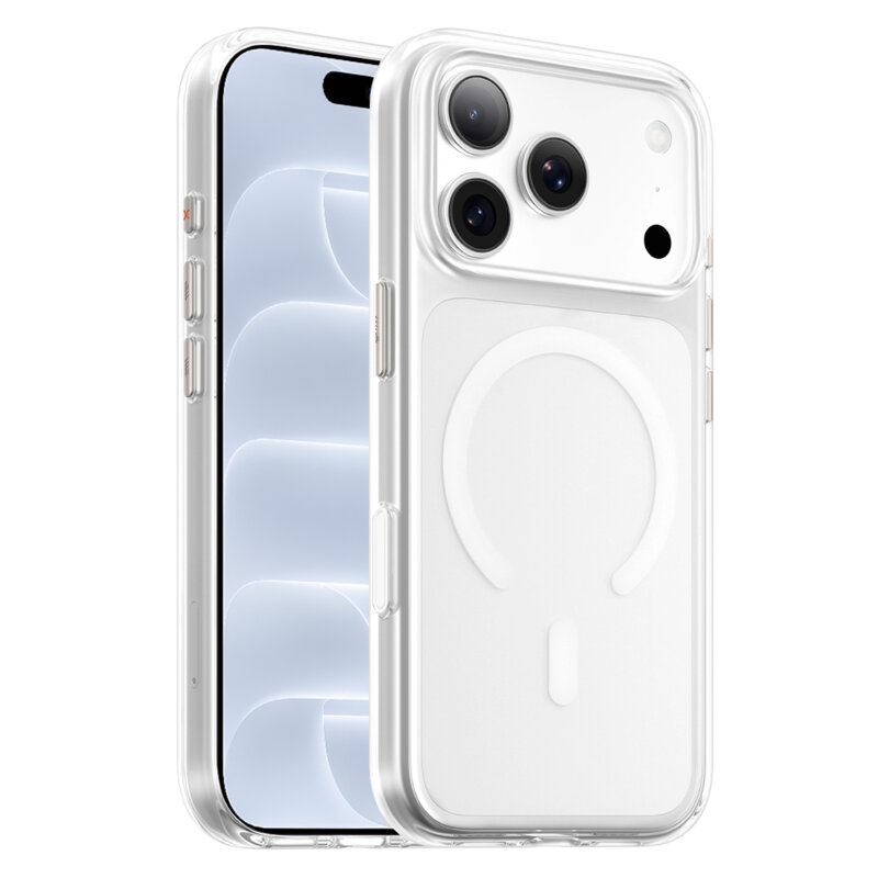 Husa iPhone 18 Pro Blueo Crystal Pro Anti-Drop MagSafe, transparenta
