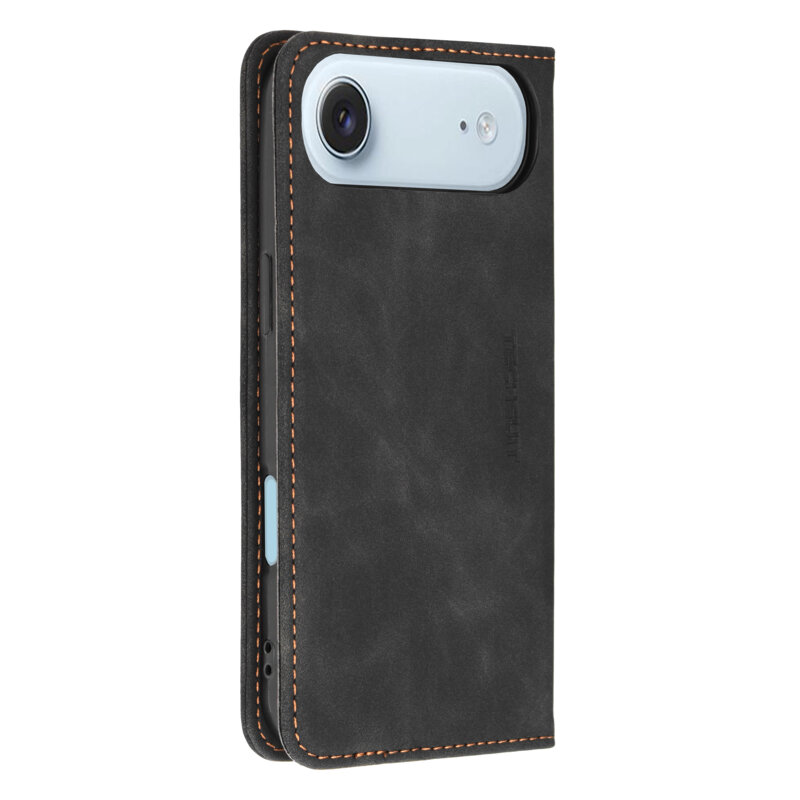 Husa piele iPhone 17 Air Techsuit Confy Cover, negru