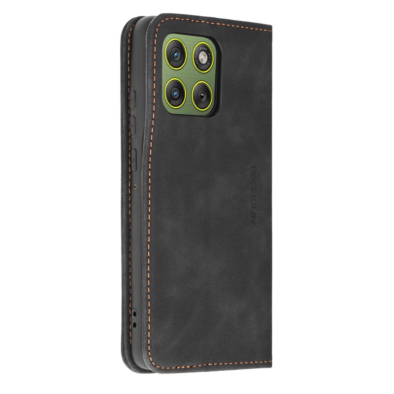 Husa piele Motorola Edge 70 Techsuit Confy Cover, negru