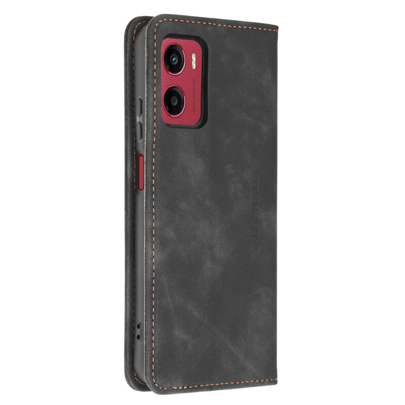 Husa piele Motorola Moto G05 Techsuit Confy Cover, negru