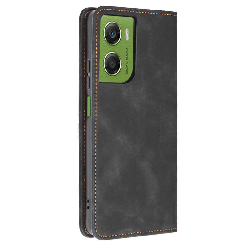 Husa piele Motorola Moto G06 Techsuit Confy Cover, negru