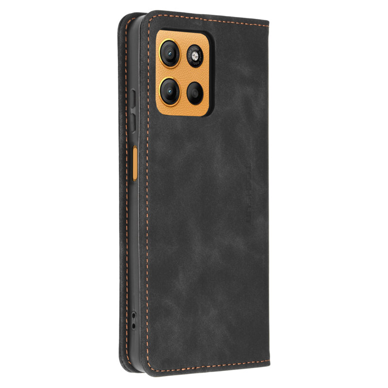 Husa piele Motorola Moto G15 Techsuit Confy Cover, negru
