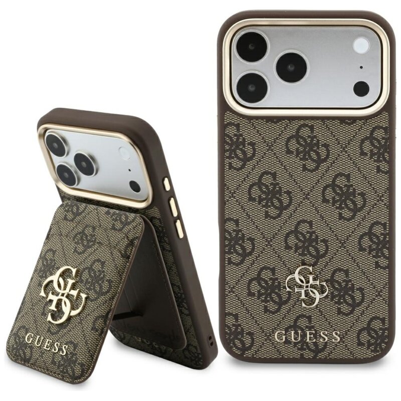 Husa originala Guess iPhone 17 Pro Hardcase 4G Cardslot MagSafe, maro, GUBPHCP18LP4SM44CW