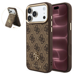 Husa originala Guess iPhone 18 Pro Max Hardcase 4G Cardslot MagSafe, maro, GUBPHCP18XP4SM44CW