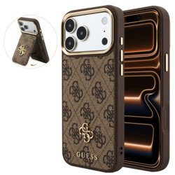 Husa originala Guess iPhone 17 Pro Max Hardcase 4G Cardslot MagSafe, maro, GUBPHCP18XP4SM44CW
