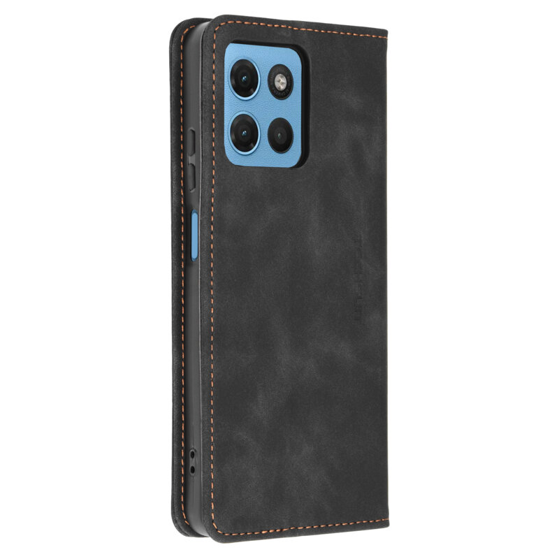 Husa piele Motorola Moto G17 Power Techsuit Confy Cover, negru