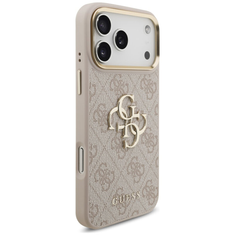 Husa originala Guess iPhone 17 Pro Big 4G Classic Logo & Big Strap Metal Buttons, roz, GUHCP18LP4G4BCSP