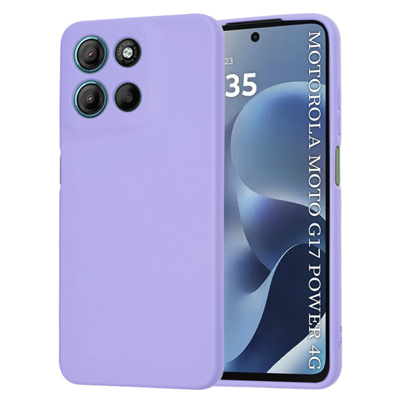 Husa silicon Motorola Moto G17 Power Techsuit SoftFlex, violet