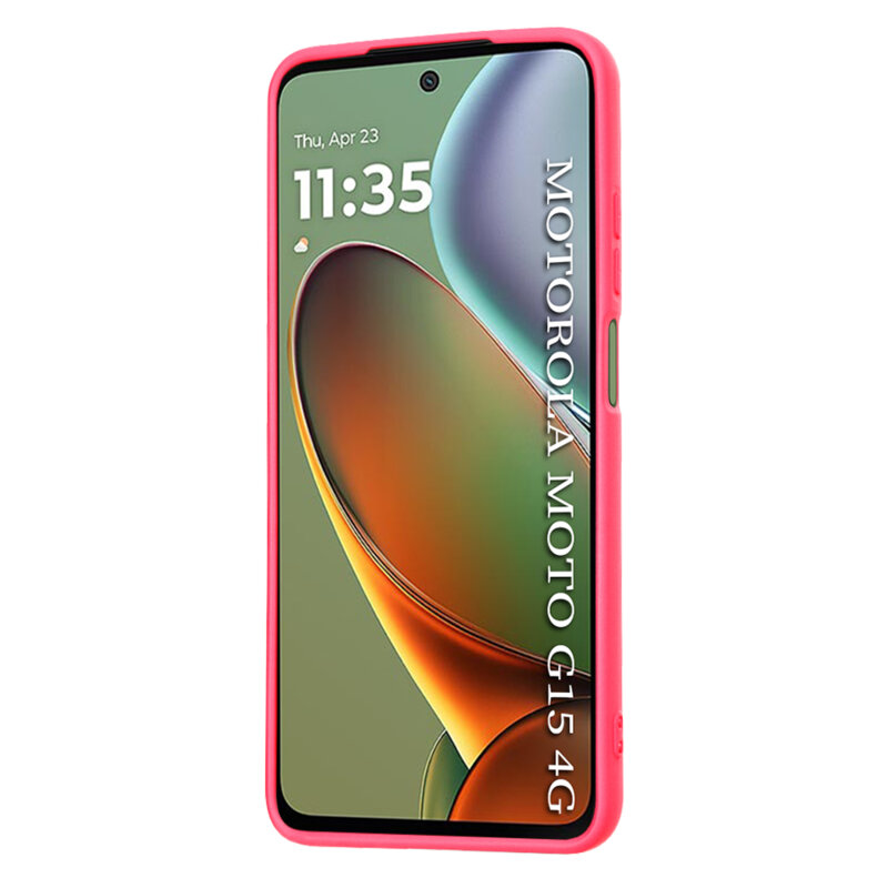 Husa silicon Motorola Moto G15 Techsuit SoftFlex, fucsia
