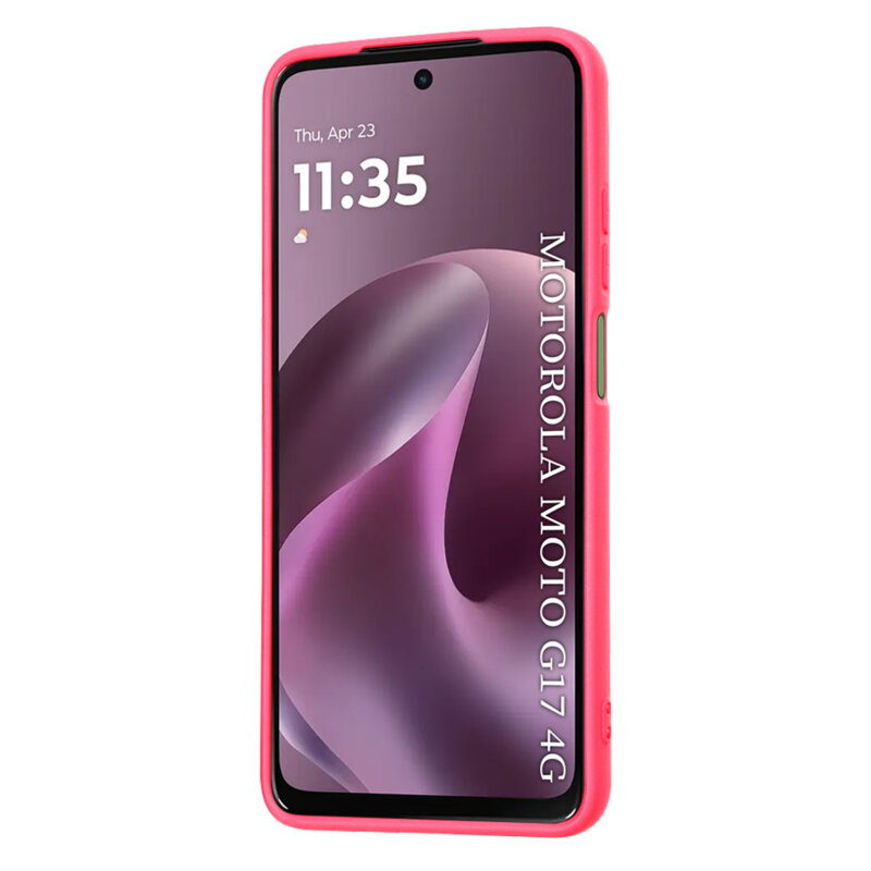 Husa silicon Motorola Moto G17 Techsuit SoftFlex, fucsia