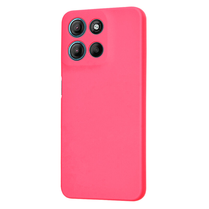 Husa silicon Motorola Moto G17 Power Techsuit SoftFlex, fucsia