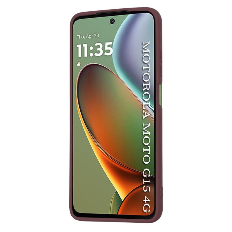 Husa silicon Motorola Moto G15 Techsuit SoftFlex, bordo