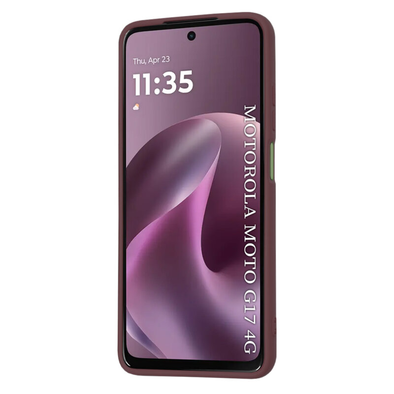 Husa silicon Motorola Moto G17 Techsuit SoftFlex, bordo