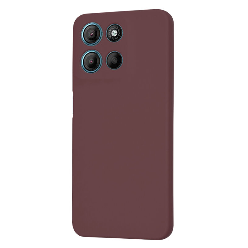 Husa silicon Motorola Moto G17 Power Techsuit SoftFlex, bordo