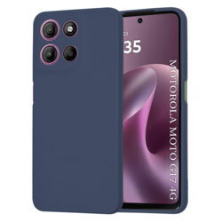 Husa silicon Motorola Moto G17 Techsuit SoftFlex, bleumarin