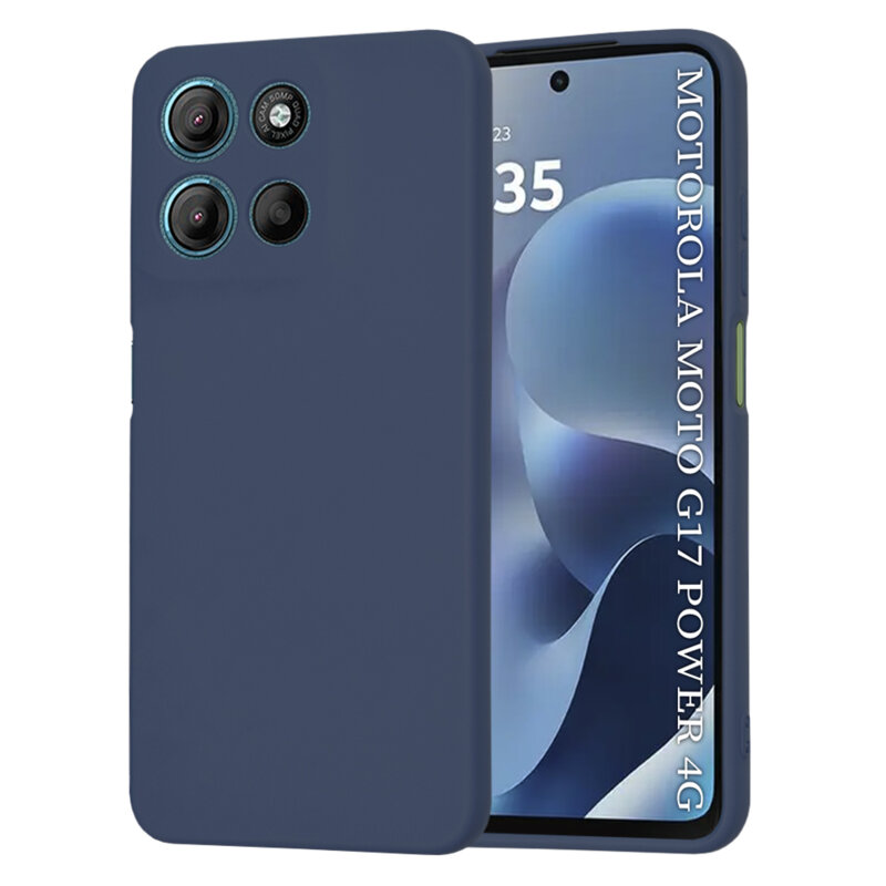 Husa silicon Motorola Moto G17 Power Techsuit SoftFlex, bleumarin